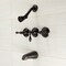 Kingston Brass KB235ACL Three-Handle Tub and Shower Faucet, Oil Rubbed Bronze KB235ACL - alternate 2